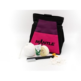 MANTLE climbing equipment Girly Boulderbag Set Purple / Pink with Chalk Ball, Tape, Hand Cream & Boulderbrush