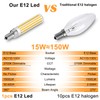 TRIJZHOU E12 LED Bulbs Dimmable 120V 150W Equivalent Energy Saving