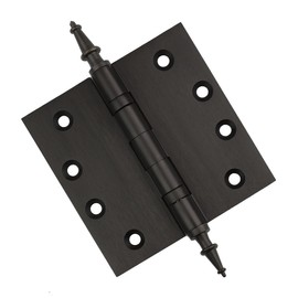 Embassy Door Hinge Solid Brass - 4.5 x 4.5 Inch, Heavy Duty, Oil Rubbed Bronze, Ball Bearings, Rust Resistant Stainless Steel Pin, Architectural Designer Grade, Home Improvement, 3 Pack