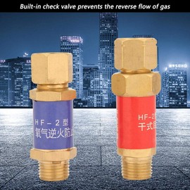 Check Valve Acetylene, Oxygen Acetylene Check Valve Check Protection Flame Buster Fire Stop Valve Type HF-2, Metal Welding Tools
