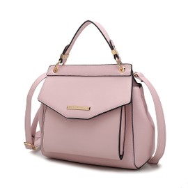 MKF Collection Satchel Convertible Handbag, Women’s Backpack, Satchel & Crossbody 3-in-1 Top-Handle Purse Pink