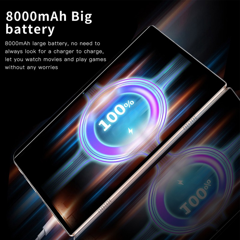 10.1 Inch Tablet 6G RAM 128G ROM 1960x1080 IPS Display