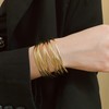 HUASAI Gold Arm Cuff for Women Upper Arm Cuff Jewelry