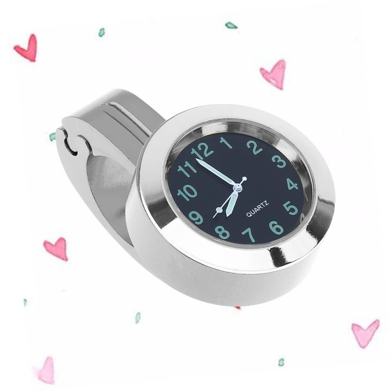 JECOMPRIS 1.25 Inch Motorcycle Handlebar Clock Waterproof Aluminum Digital Car