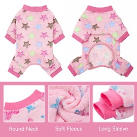 Dog Pajamas for Small Dogs, Winter Dog Onesie, Warm Velvet Puppy Jumpsuit, Doggies Bodysuits, Girl Boy Dog Winter Clothes for Chihuahua, Yorkie, Teacup, Schnauzer, Cold Weather Dog Apparel