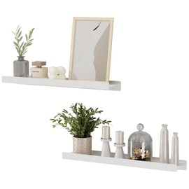 Danpoo White Floating Shelves for Wall Metal Shelf Wall Mounted Shelves for Bathroom Wall Shelves, 20inch