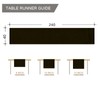 Modern Decorative Table Runners - Waterproof, Outdoor, Black (40*240 cm)