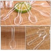 TOYMYTOY 100pcs Disposable Transparent Mini Spoons 8.5cm Individual Packing Bag
