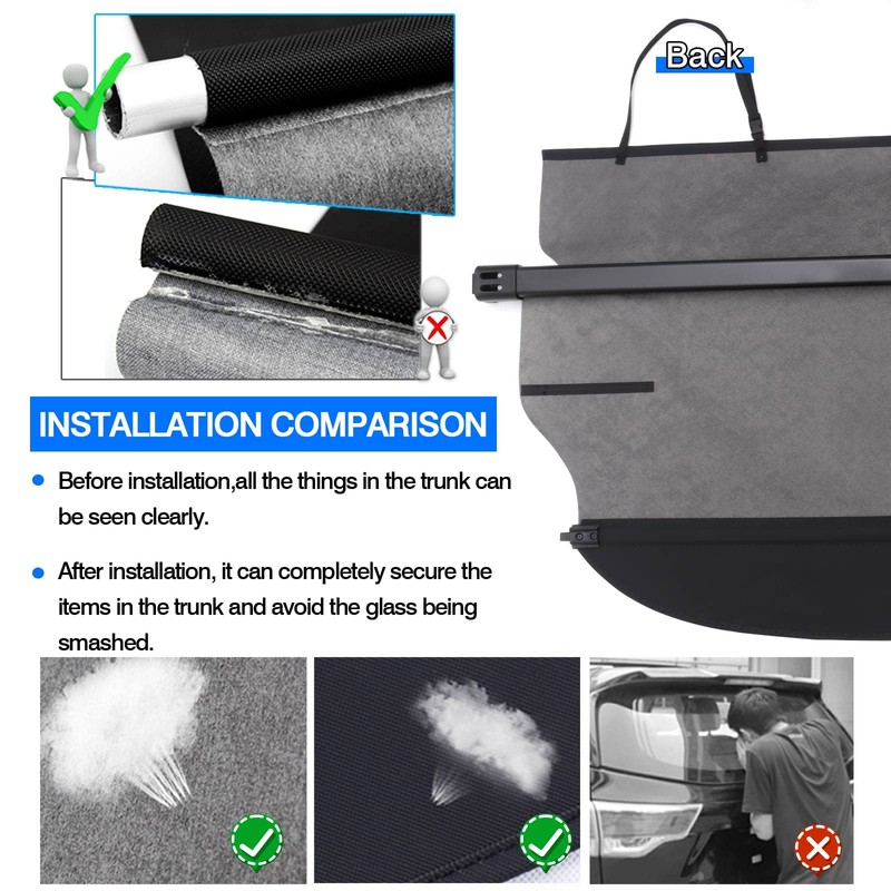 Powerty Cargo Cover for 2015-2024 Nissan Murano 2.5L/3.5L Retractable Trunk