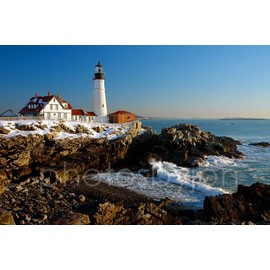 PHOTOSBYJON Portland Head Lighthouse Color Choose from Four Sizes Maine Photographic Print Photo Picture Poster Standard Frame Size
