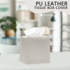 PU Leather Tissue Box Cover – Square Tissue Holder with