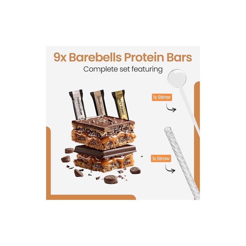 Barebells Protein Bars Variety Pack (9 Count) – Salty Peanut,