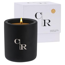 Natural Scented Hand-Poured Soy Candle | Aromatherapy Scents for Home | Elegant Gift for Men & Women | Non-Toxic Highly Fragranced | 11oz Concrete Jar Candle | Almond Macaron