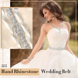 Henoyso Bride Jewelry Set 5 Pieces Wedding Jewelry for Bride Rhinestone Jewelry Set for Wedding Bridal Party Prom(Bright Style)