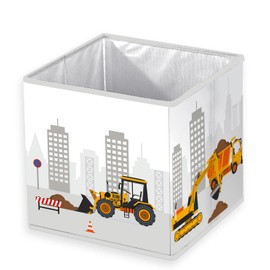 Herding Young Collection Construction Site Storage Box, Approx. 30 x 30 x 30 cm, Storage on Shelf or Freestanding, 100% Polypropylene, Inner 100% Paper