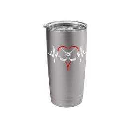 Heartbeat Ice Hockey Player Gift Men Women Kids Stainless Steel Insulated Tumbler