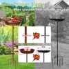 Echaprey Metal Bird Bath Outdoor Removable Bowl Heavy Duty Rustproof