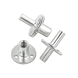 lasenersm 2 Pieces Cold Rolled Steel M12 Bed Post Connector Bed Column Bedpost Connector Screw-in T-Nut Bedpost Connector Screw Butt Nut for Furniture Hardware Fittings