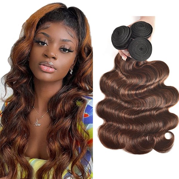 Brown Human Hair Bundles P4/30 Body Wave Bundles Human Hair