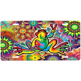 Peace Frog License Plate