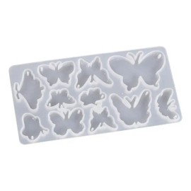 Molde De Silicona De Mariposa, Molde Colgante De Resina Para