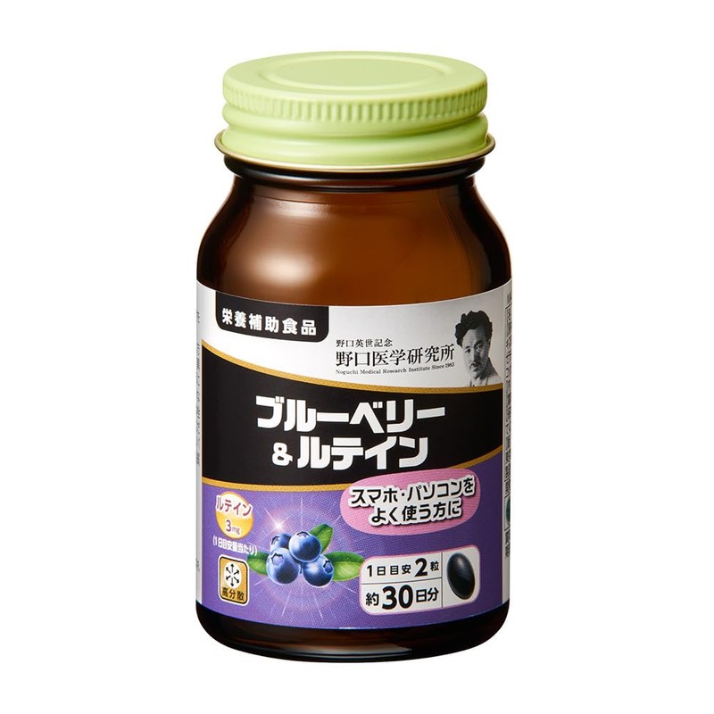 野口医学研究所 野口サプリメントシリーズ ブルーベリー&ルテイン 目の疲れ ブルーベリー 60粒（約30日分）