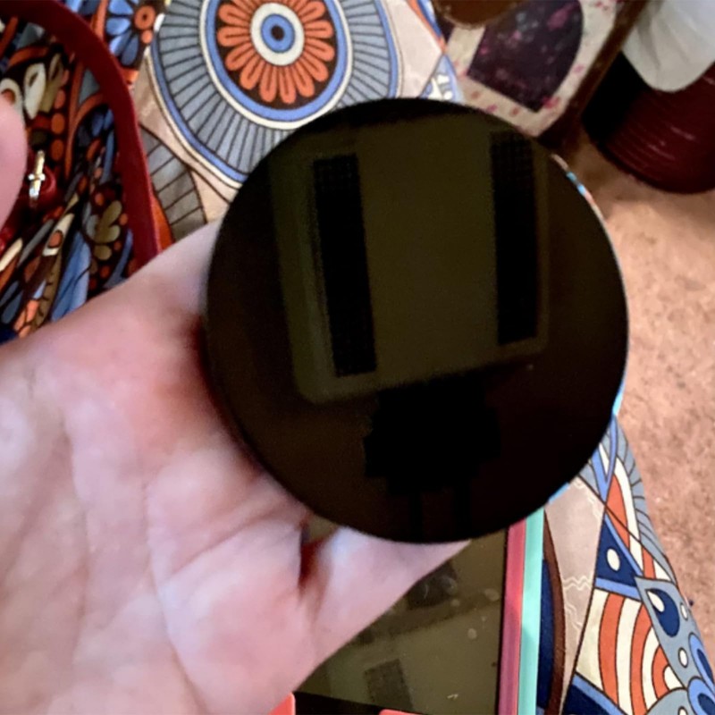 JIEXUAN Black Obsidian Scrying Mirror, Black Obsidian Circle Disc Feng