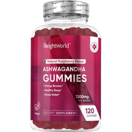 WeightWorld Ashwagandha Gummies for Women and Men 1200mg - 120 Gummies (2-Month Supply) - Ashwagandha Supplement Gummies for Energy Booster, Healthy Sleep & Stress Relief - Vegan & Gluten-Free