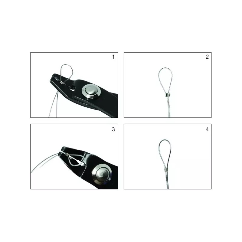 2mm 및 3mm 비드 튜브용 크림핑 플라이어 5인치(레이크 블루) [Blue]
