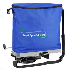 Zipcase 25lb Bag Seed Spreader with Waterproof Bag, Blue