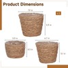 6 Pcs Plant Baskets Indoor with Plastic Liners, Wicker Hand