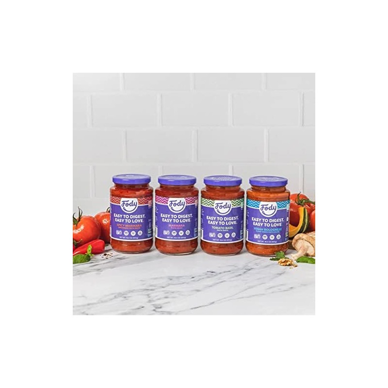 Fody Foods Tomato Basil Pasta Sauce, 19.4 Oz (Pack of