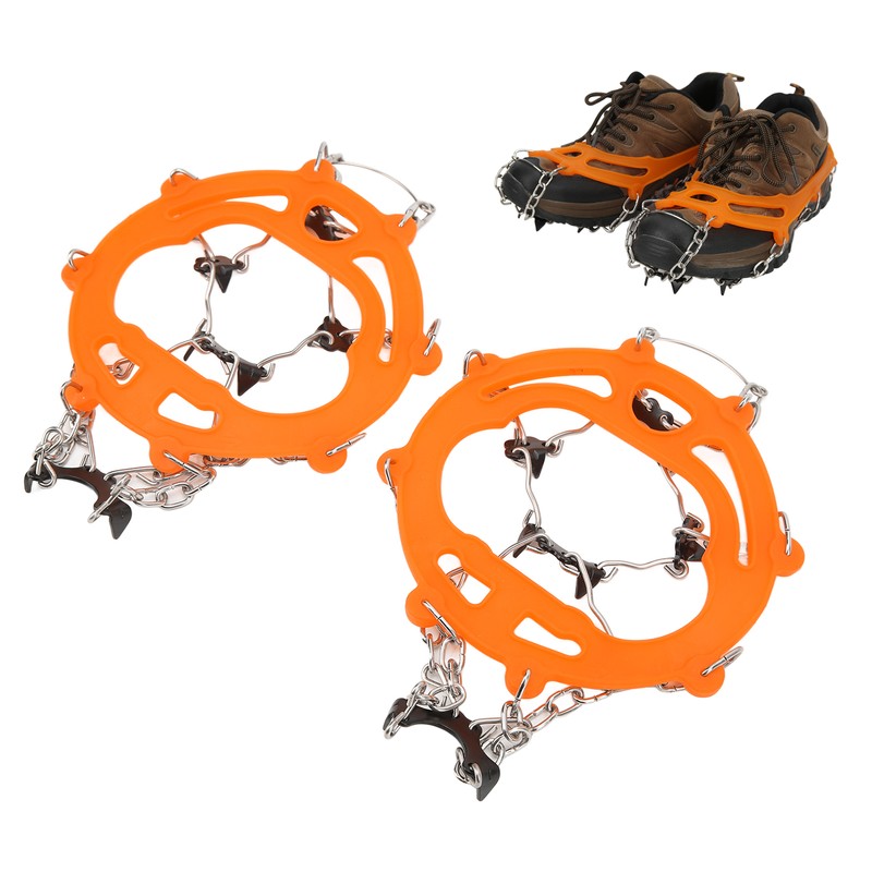 2Pcs Ice Traction Cleats Anti Skid Shoe Crampon Cover Snow