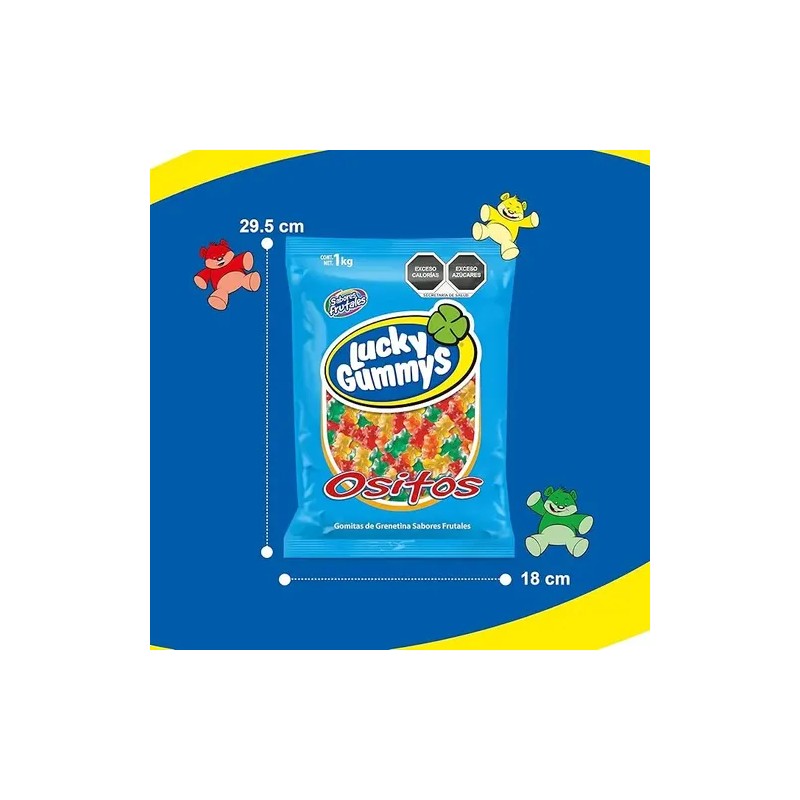 Lucky Gummys Ositos Gomitas De Frutas 1kg