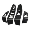 Carbon Fiber Window Lift Switch Panel Cover Trims for Jeep