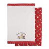Lex's Linens Christmas Embroidered 100% Cotton 2 Pack Tea Towel/Christmas