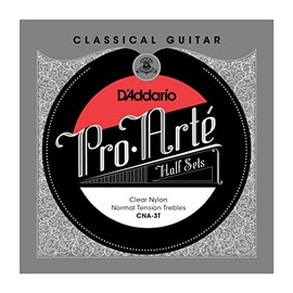 D'Addario CNA-3T Pro-Arte Clear Nylon Classical Guitar Half Set, Alto Tension