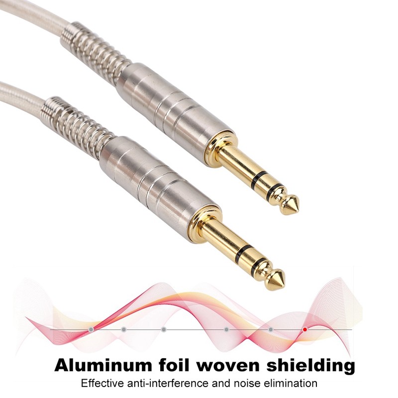 Gold Plated 6.35mm Male to Male Adapter Stereo Extension Audio