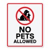 No Pets Allowed Aluminum Metal Business Sign | No Dogs,