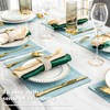 Home Brilliant Teal Placemats Set of 4, Thick Fabric Placemat,