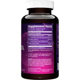 MRM Nutrition Resveratrol | 100mg natural trans-resveratrol | Antioxidant | Gluten-free + vegan | 60 servings