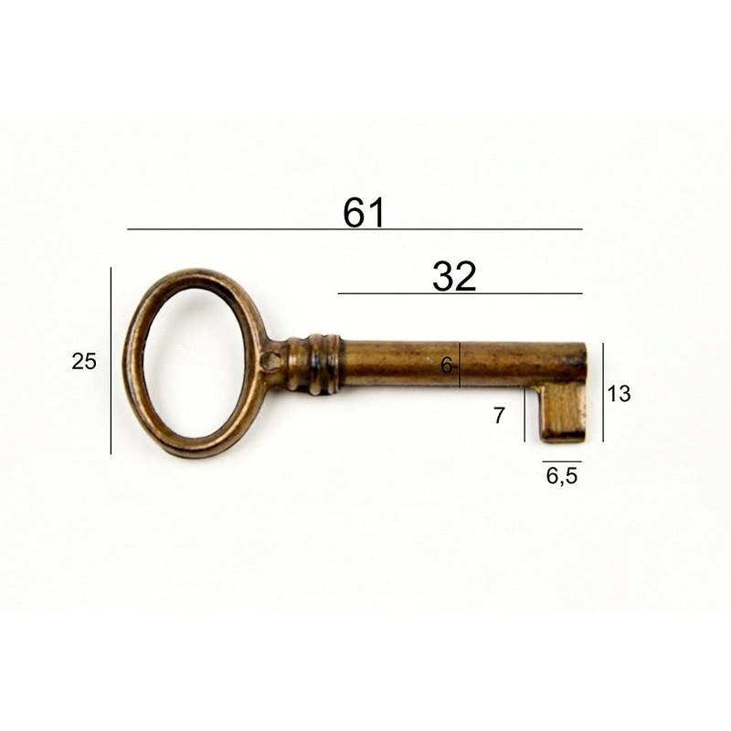 Furniture Key Antique Style Furniture Bronzed Replacement Key Blank Brass