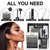 Wispy Lash Clusters Kit Natural Eyelash Clusters Kit, 10-18mm D