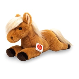 Teddy Hermann 90265 Horse Lying Down 34 cm, Cuddly Toy, Plush Toy