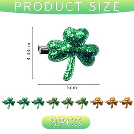 9 Pieces Of Clover Hairpins, Shiny Hairpins, Party Clothing Accessories, Hairstyle Decorations, Party Gifts.