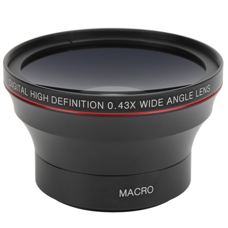 55mm 0.43X Wide Angle Lens Optical Glass Coating Technology Camera