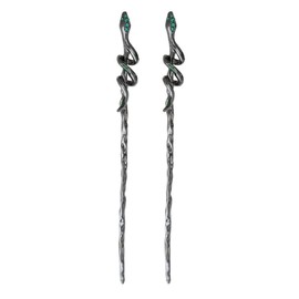 Beavorty 2pcs vintage hairpin hair sticks for buns retro hair sticks Chinese Hair wax stick for snake hair pin stick hair barrettes for women ancient muffin Miss Zinc alloy Japanese-style