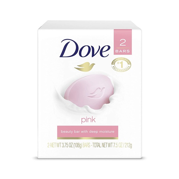 Dove Beauty Bar, Pink, 3.75 Ounce (Pack of 2)
