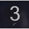 3RD Floor Elevator Jamb Plate sign With Braille and raised