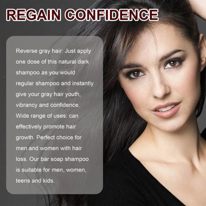 Champú U Para Cabello Negro Y Grueso, Anti Canas Y